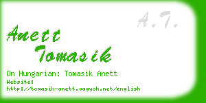 anett tomasik business card